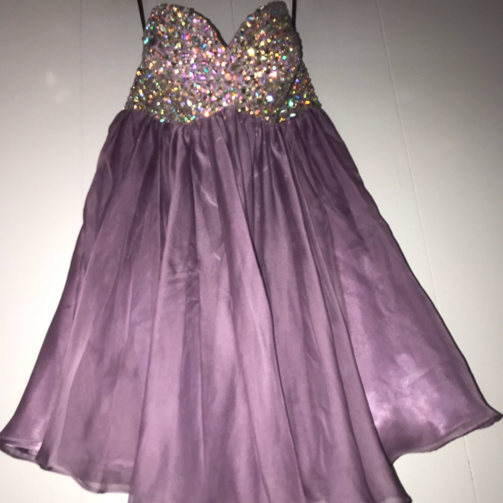 SHORT PROM DRESS LAVENDER
